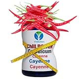 Chili POWER CAPSICUM PRO F-BURNER 180 Cayenne Kapseln. Diät Unterstützung & (Fett) Stoffwechsel. Abnehmen, schlank & fit bleiben durch Gewichtsmanagement NATUR pur. 26595-180