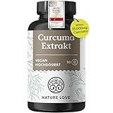 NATURE LOVE® Curcuma Extrakt - Hochdosiert mit 95% Extrakt - Laborgeprüft, vegan