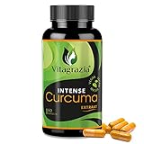 Vitagrazia® Curcuma Extrakt Kapseln - Hochdosiert mit Bio Curcuma und Piperin - 60 Kapseln bei der jede einem Curcumingehalt von ca. 10.000 mg Kurkuma entspricht