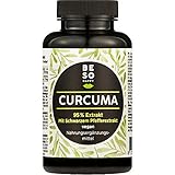 BeSoHappy® Kurkuma-Extrakt 95% + schwarzem Pfeffer (90 Kapseln für 3 Monate) mit Hochwertigen, Sehr Effektiven Inhaltsstoffen – Laborgeprüft und Getestet in Deutschland