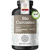 NATURE LOVE® Bio Curcuma - 240 Kapseln. 4540mg Kurkuma + schwarzer Pfeffer je Tagesdosis. Curcumin & Piperin. Laborgeprüft. hochdosiert, vegan, in Deutschland produziert