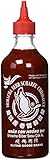 FLYING GOOSE Sriracha sehr scharfe Chilisauce - sehr scharf, rote Kappe, Würzsauce aus Thailand, 1er Pack (1 x 455 ml)