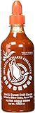 FLYING GOOSE Sriracha scharfe Chilisauce - scharf & süß, orange Kappe, Würzsauce aus Thailand, 2er Pack (2 x 455 ml)