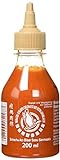 FLYING GOOSE Sriracha scharfe Chilisauce mit extra Knoblauch - scharf, braune Kappe, Würzsauce aus Thailand, 1er Pack (1 x 200 ml)