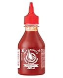 FLYING GOOSE Sriracha sehr scharfe Chilisauce - sehr scharf, rote Kappe, Würzsauce aus Thailand, 1er Pack (1 x 200 ml)