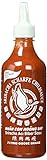 FLYING GOOSE Sriracha scharfe Chilisauce - ohne Glutamat, scharf, weiße Kappe, Würzsauce aus Thailand, 1er Pack (1 x 455 ml)