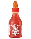 FLYING GOOSE Sriracha scharfe Chilisauce - scharf & süß, orange Kappe, Würzsauce aus Thailand, 1er Pack (1 x 200 ml)