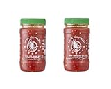 Pamai Pai® Doppelpack: 2 x 245g Sambal Oelek + extra Knoblauch rote Chili Paste scharf Hot