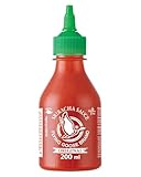 FLYING GOOSE Sriracha scharfe Chilisauce - scharf, grüne Kappe, Würzsauce aus Thailand, 1er Pack (1 x 200 ml)