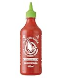 FLYING GOOSE Sriracha scharfe Chilisauce mit ZitroneNgras - scharf, hellgrüne Kappe, Würzsauce aus Thailand, 1er Pack (1 x 455 ml)