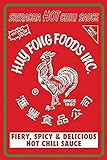 Sriracha HOT Chili Sauce Label 36x24 Art Print Poster Huy Fong Foods Fiery, Spicy & Delicious Hot Chili Sauce