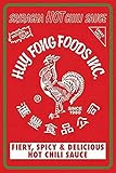 Sriracha HOT Chili Sauce Label 36x24 Art Print Poster Huy Fong Foods Fiery, Spicy & Delicious Hot Chili Sauce