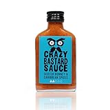 Crazy Bastard® Sauce - Scotch Bonnet & Karibische Gewürze - Würzig, Schmackhaft und Vollmundigeine Chilisauce perfekt als "Jerk-Sauce" und auf Reisgerichten (1 x 100ml flasche)