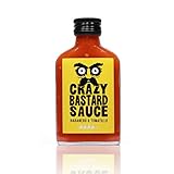 Crazy Bastard® Sauce - Habanero & Tomatillo - Scharf und fruchtig preisgekrönte Chilisauce. Perfekt ausgewogen in Geschmack und scharfe der zum jedem Gericht passt. (1 x 100ml flasche)