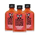 Crazy Bastard Sauce - Trinidad Scorpion & Clementine - Süßes Zitrusaroma, gefolgt von langsamer intensiver dauerbrennen hitze! - 3er Pack (3 x 100mL)